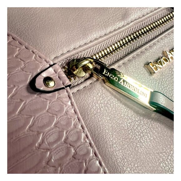 Enzo Angiolini NWOT Leather Wristlet Wallet Clutch Bag Beige Tan Snakeskin - Picture 8 of 8